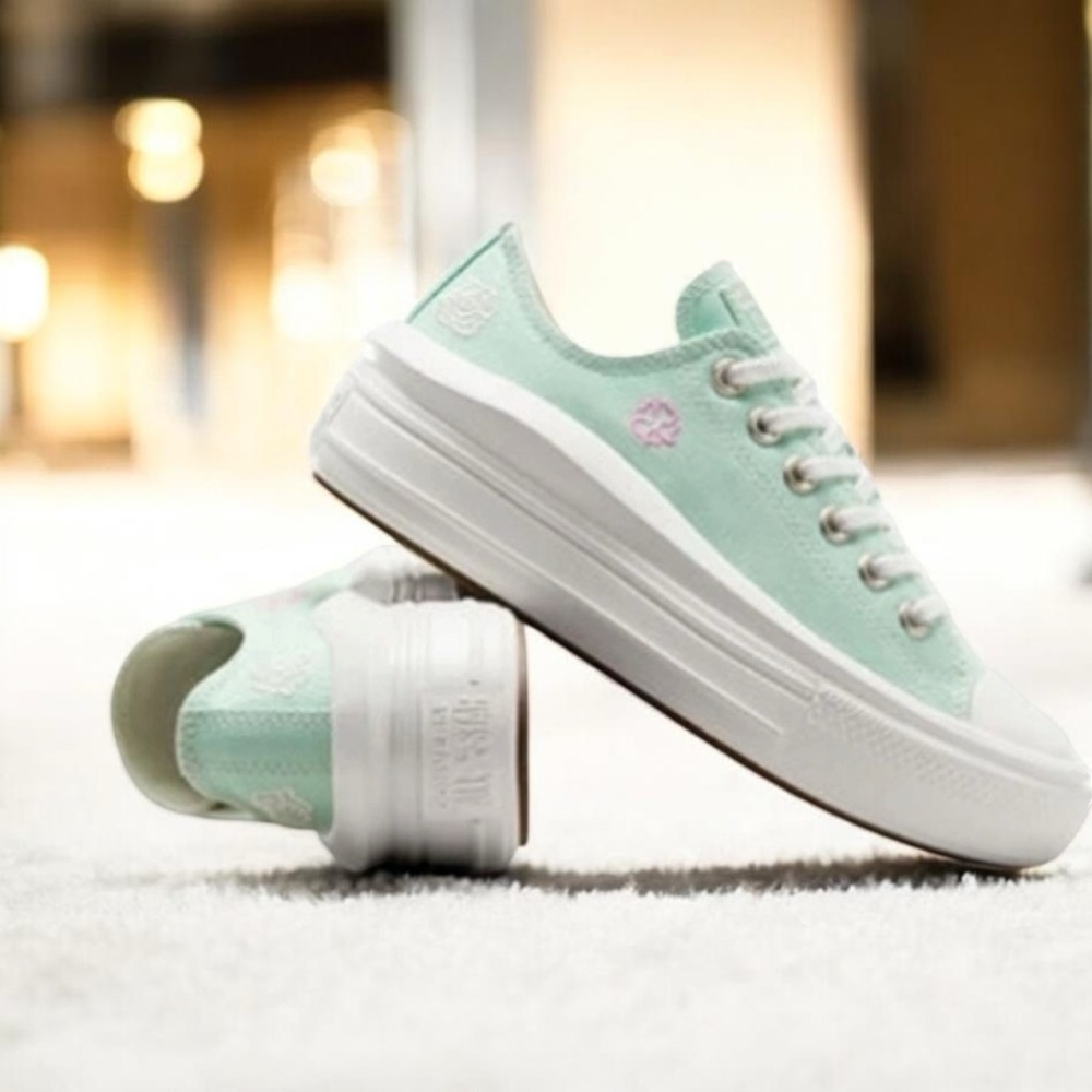 Converse Light Green Canvas Sneakers